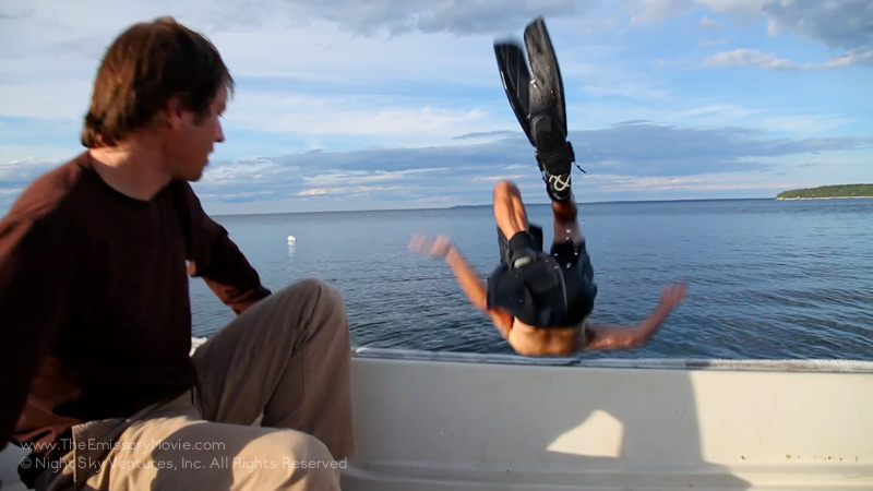 Jim Dives for the Shipwreck while Koyper supervises