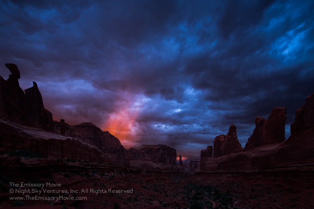 Arches Sunset Flames